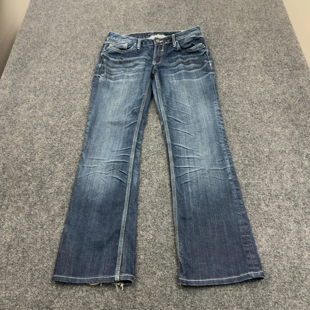 Vigoss Jeans Womens 30 Blue Cotton Spandex The Jagger Bootcut Frayed Y2K Style